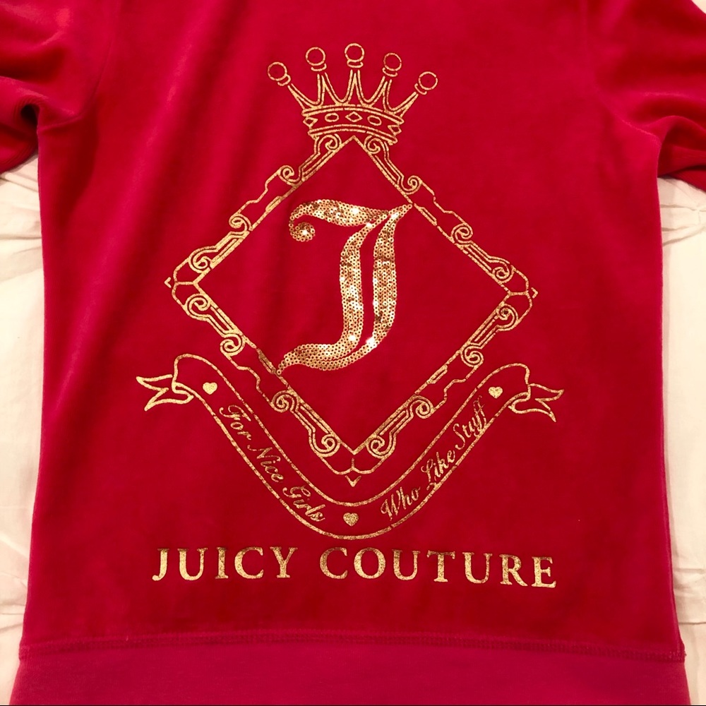 Juicy Couture Velvet Pink Sweatshirt